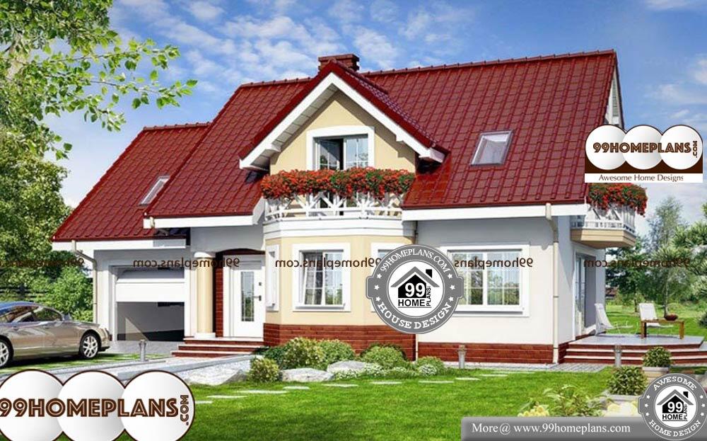 Traditional House 3D Model - 2 Story 1381 sqft-Home