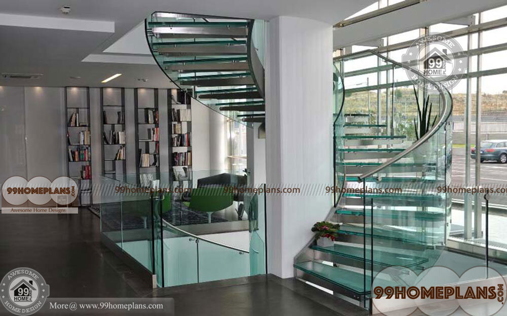 Curved Staircase Plan home interior