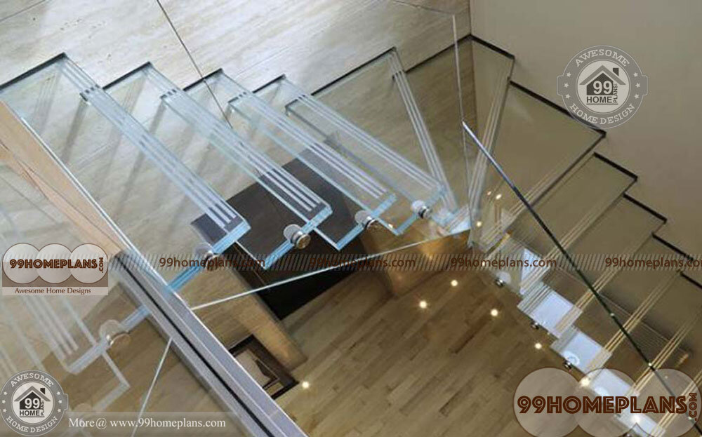 Geometrical Staircase Plan home interior