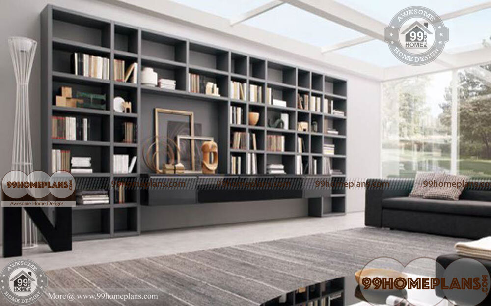Modern Home Library home interior