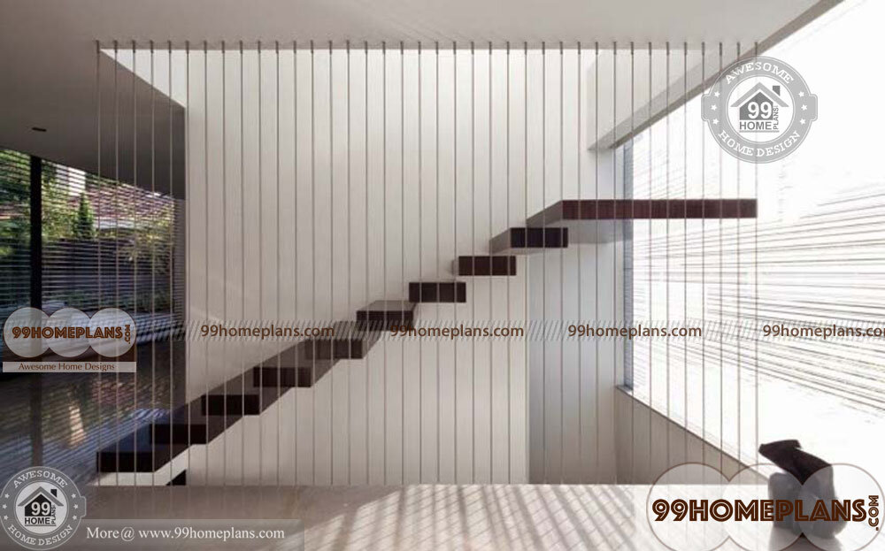 Straight Staircase Plan home interior