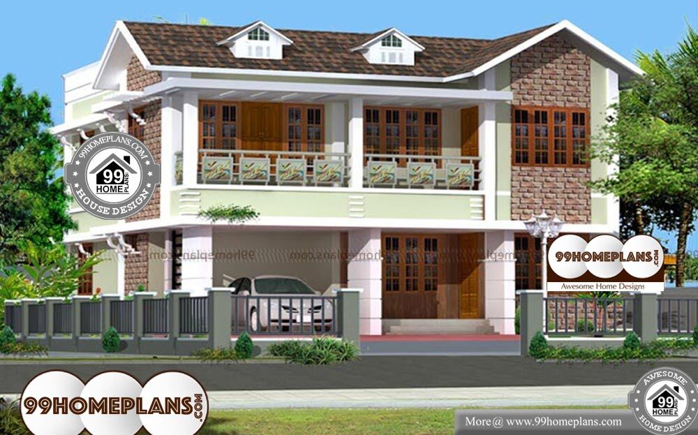 Simple Brick House Plans - 2 Story 2420 sqft-Home