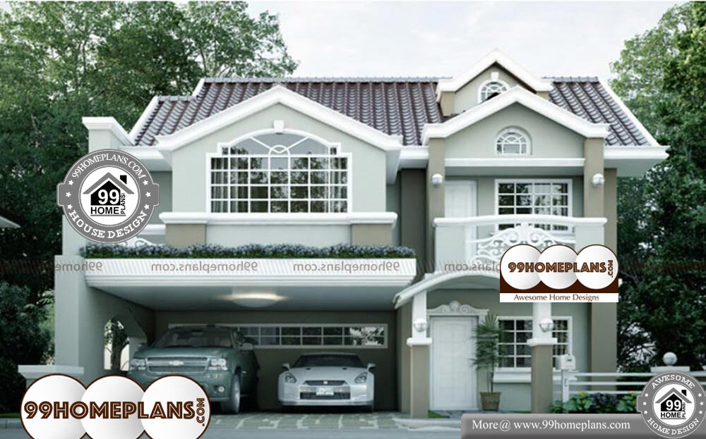 Small Contemporary House Plans - 2 Story 2374 sqft-Home