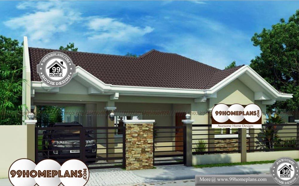 Traditional Bungalow House Plans - One Story 1442 sqft-Home