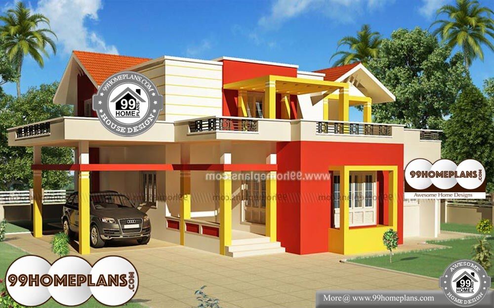 4 BHK House Plan Images - 2 Story 2000 sqft-Home