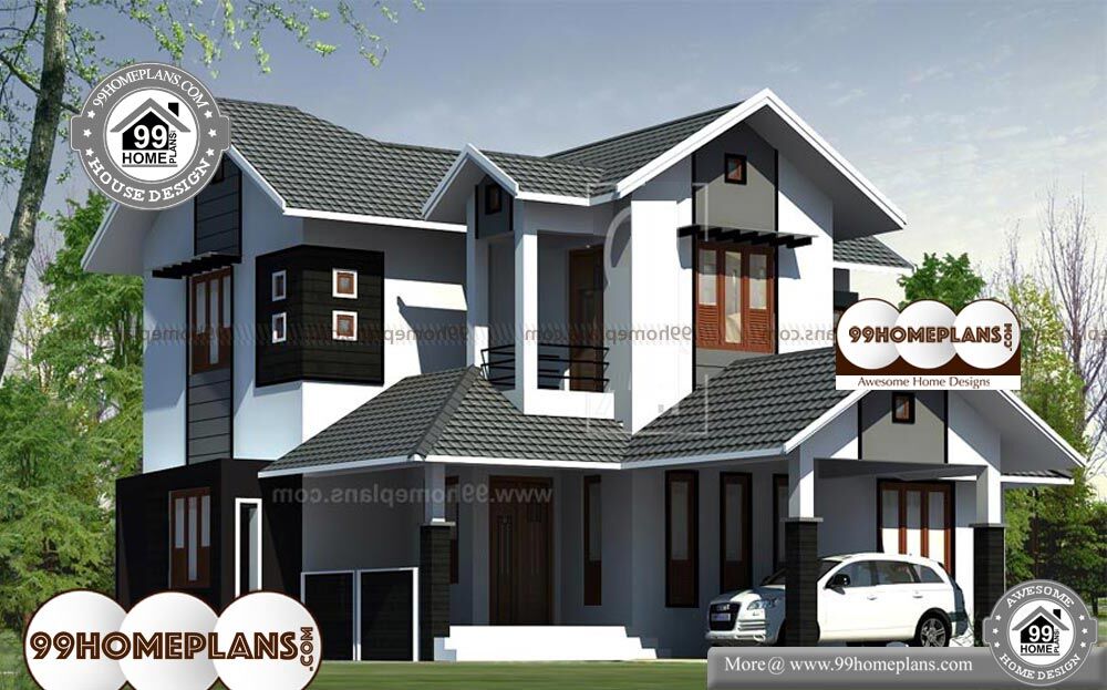 4 Bedroom House Plans Kerala Style Architect - 2 Story 1700 sqft-Home 