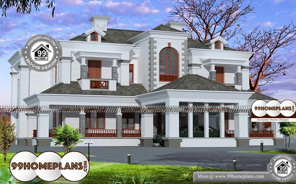 5 Bedroom Bungalow House Plans - 2 Story 6000 sqft-Home 