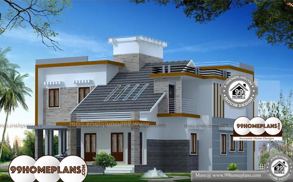 Contemporary Sloped Roof Houses - 2 Story 2100 sqft-Home 