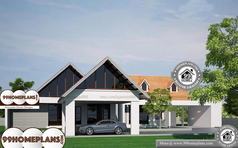 European Style House Plans - 1 Story 2900 sqft-Home