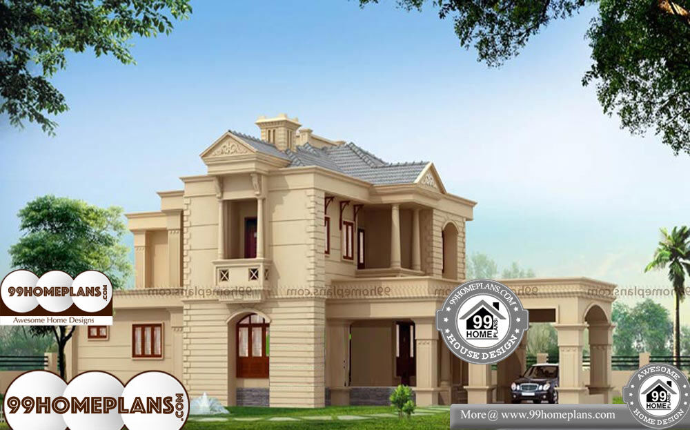 Kerala House Plans And Elevations - 2 Story 2500 sqft-Home