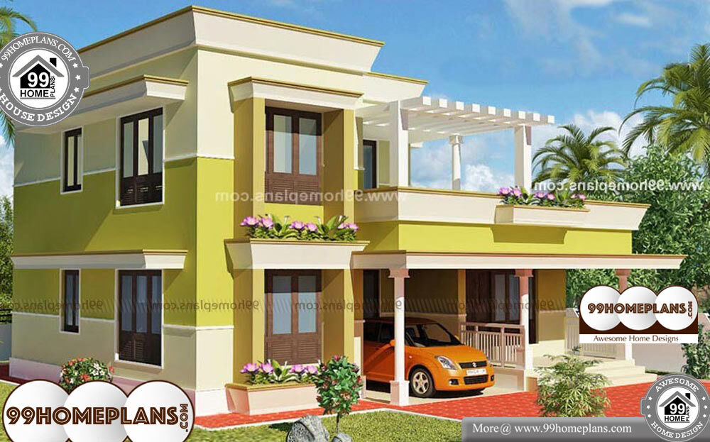 Modern House Plans Free - 2 Story 1800 sqft-Home