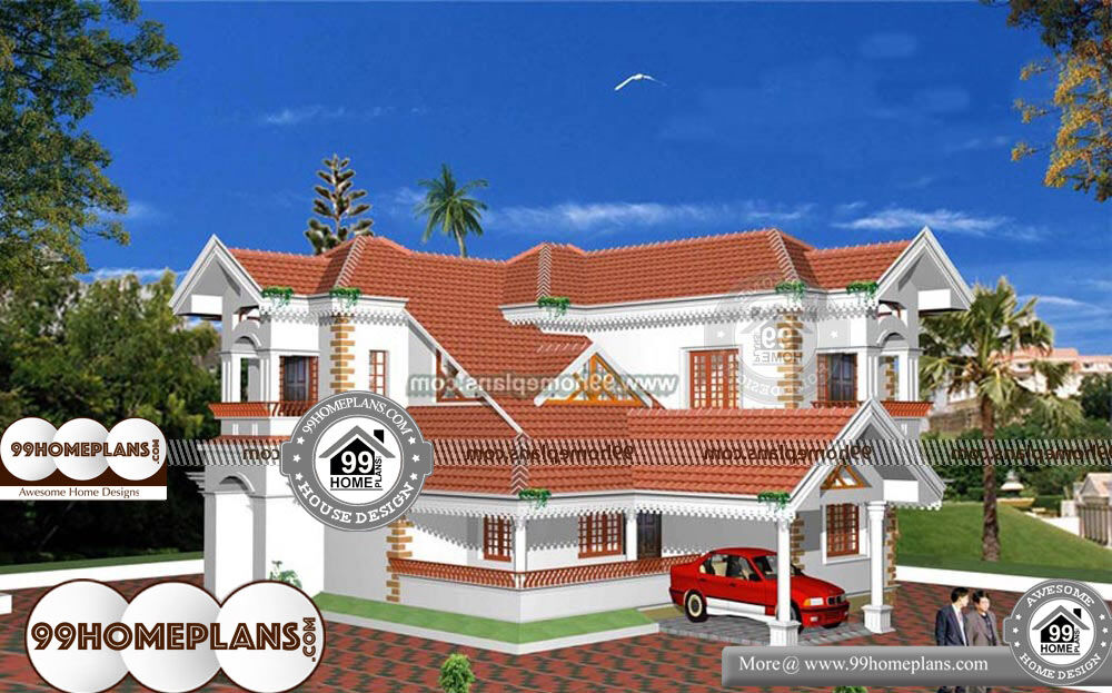 Old Style House Plans India - 2 Story 2001 sqft-Home