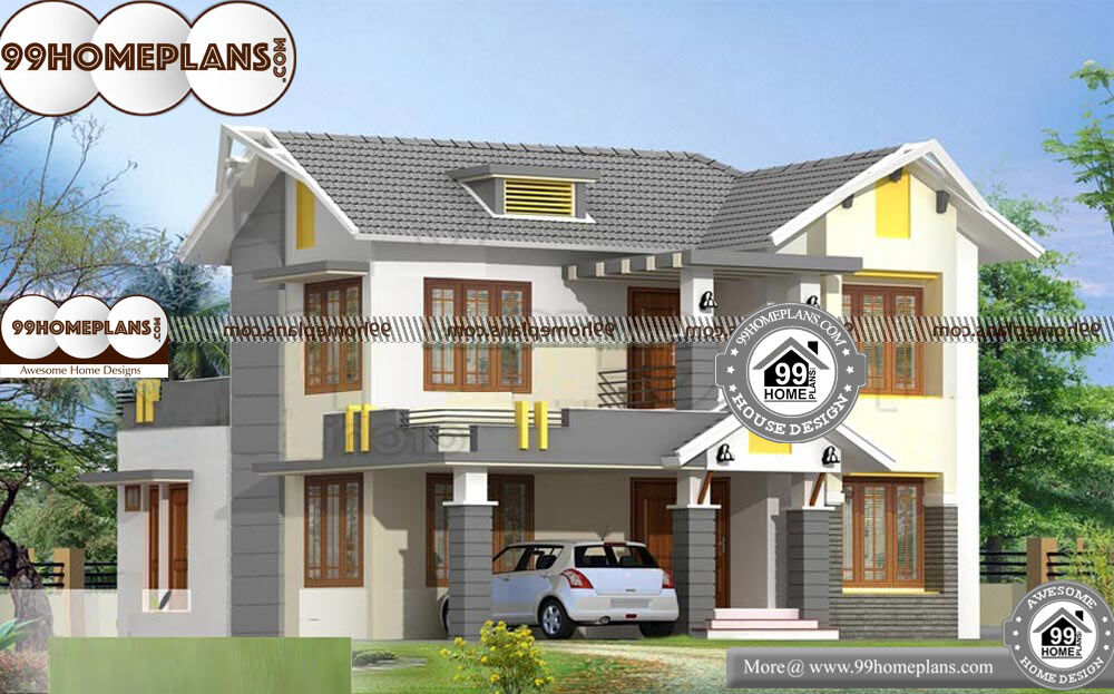 Simple 3 Bedroom House Plans - 2 Story 1650 sqft-Home