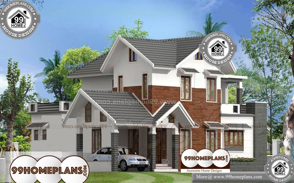 Stone And Brick House Plans - 2 Story 2390 sq ft-Home