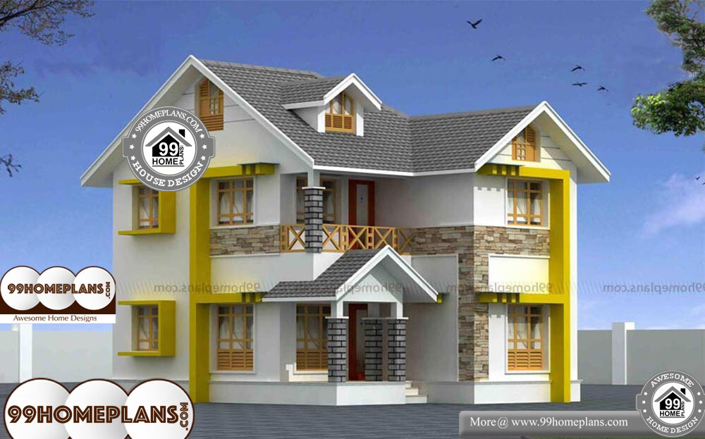 Traditional Kerala House Designs - 2 Story 1440 sqft-Home