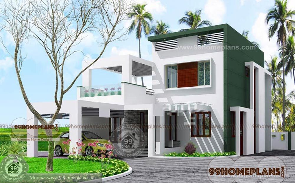 Box Type House Front Elevation 2