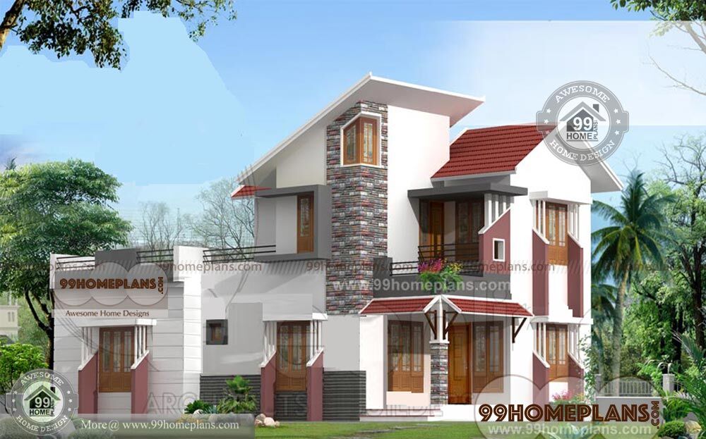 sloping roof house designs