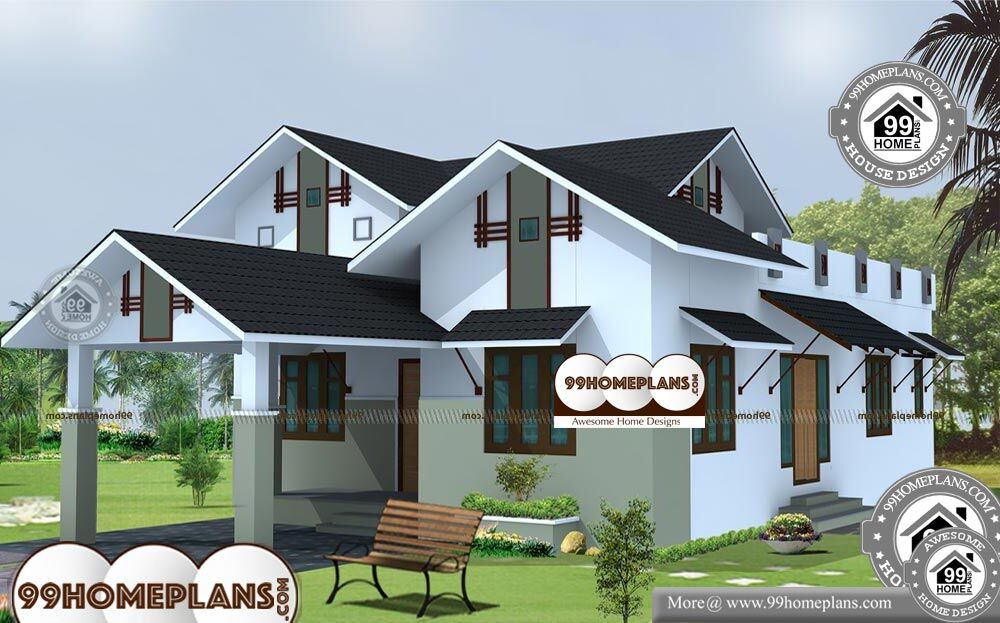 2 Story House Plans With Garage - Single Story 1400 sqft-Home