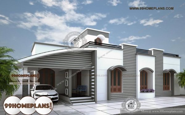 2 Bedroom Bungalow Designs And Home Elevation Single Story Houses