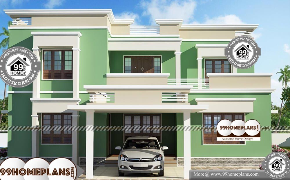 3d House Plans Free Online - 2 Story 2305 sqft-Home