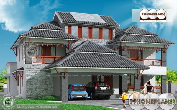  4  Bedroom  House  Plans  Indian  Style  with Traditional 