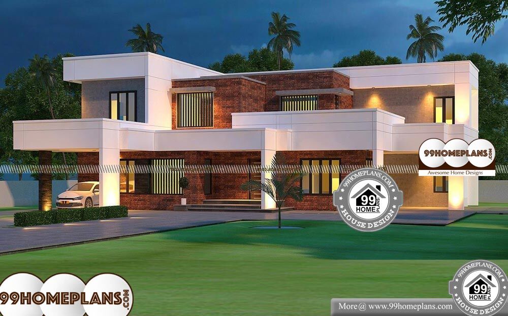 Brick Homes Designs - 2 Story 3800 sqft-Home