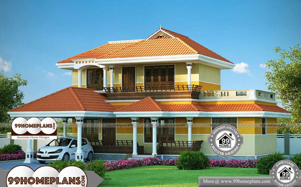 Cheap Two Storey Homes with Traditional Patterned House Design Plans