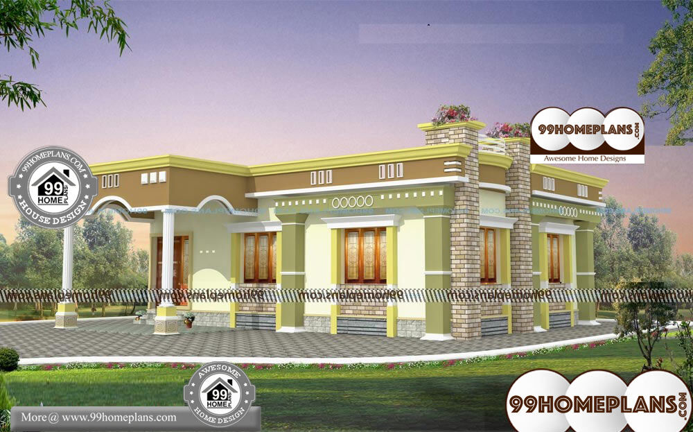 Contemporary House Plans In Kerala - 1 Story 1200 sqft-Home