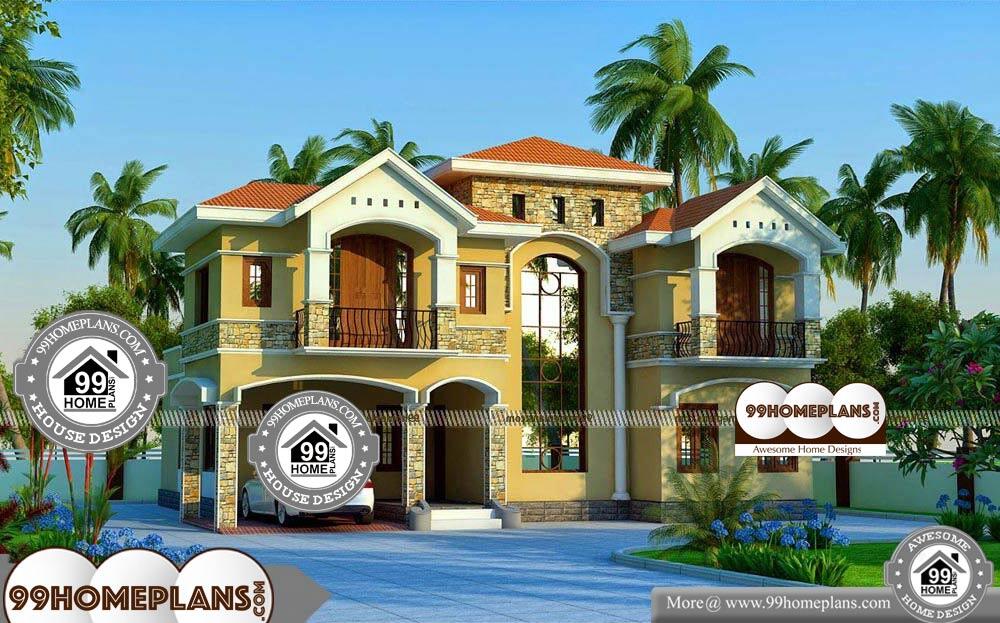 Double Storied Residential Building Plans - 2 Story 2835 sqft-Home