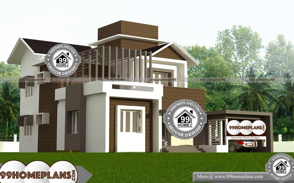 Economy House Plans Designs - 2 Story 1800 sqft-Home