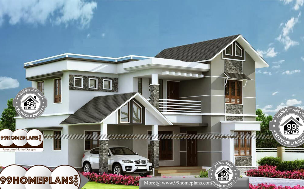 Indian Two Story House Designs - 2 Story 2983 sqft-Home