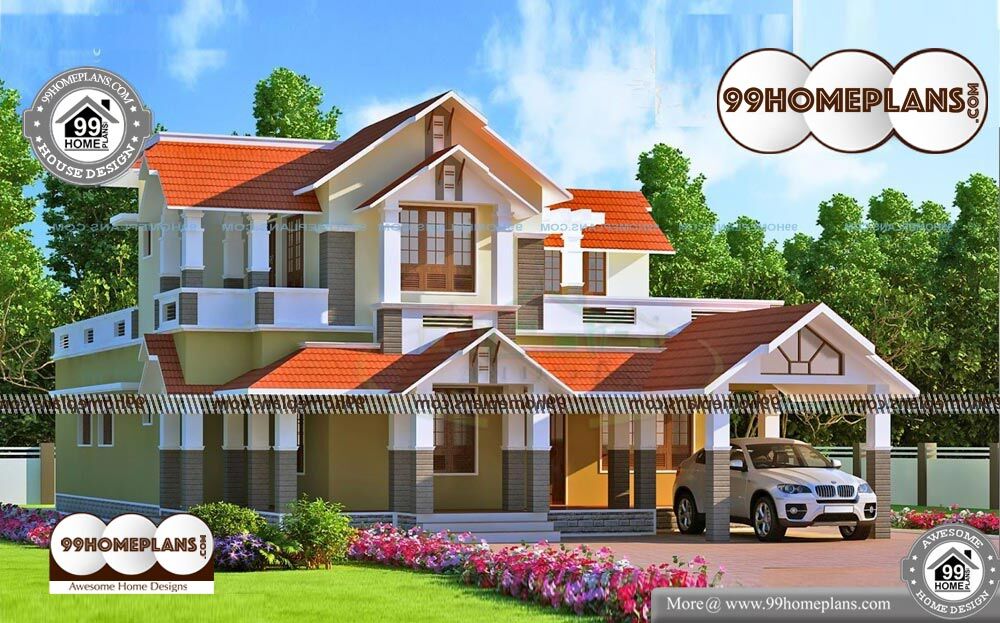 Kerala Luxury Home Designs - 2 Story 2907 sqft-Home