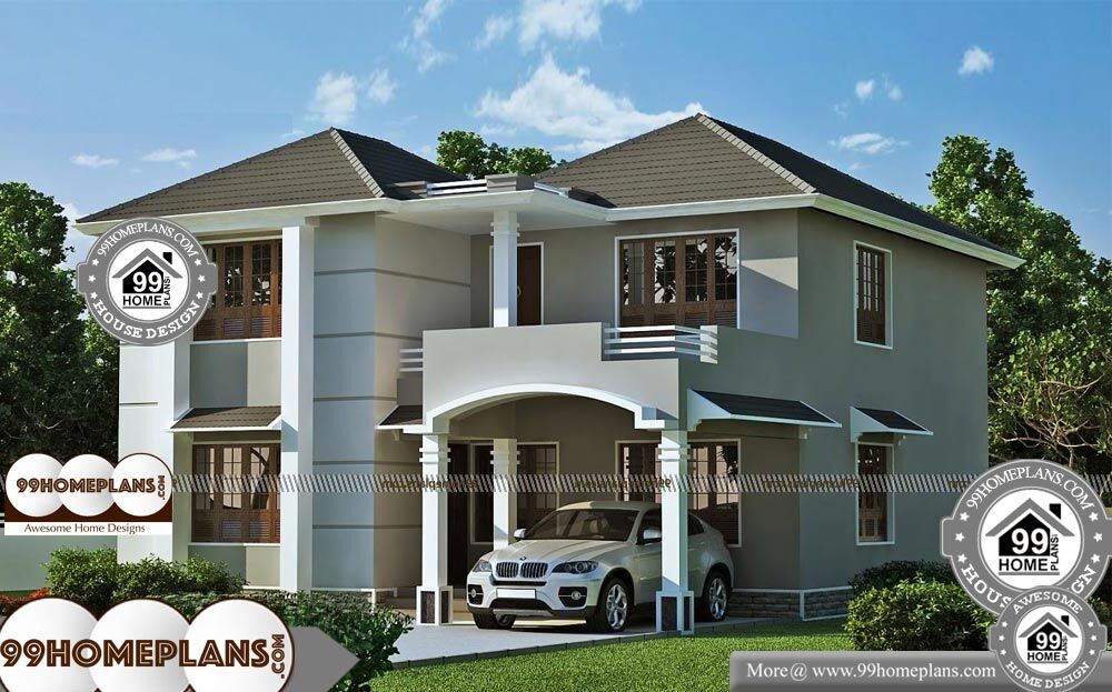 Modern Double Storey House Designs - 2 Story 1962 sqft-Home