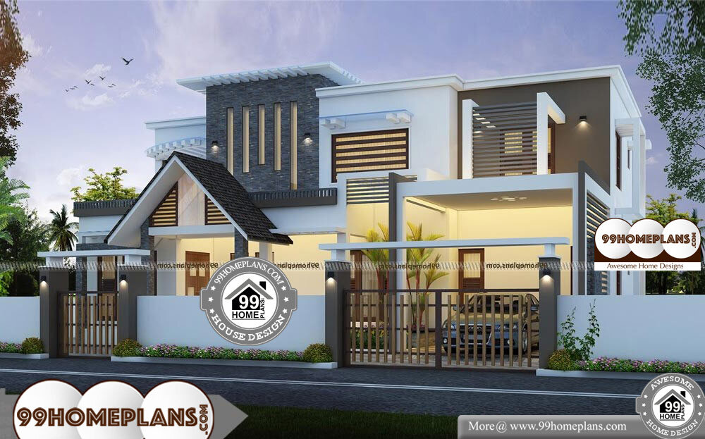 Modern House Plans For Narrow Lots - 2 Story 2670 sqft-Home