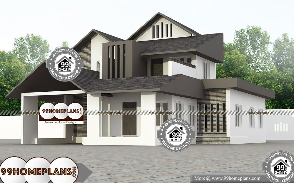 North Facing Vastu Home Plans - 2 Story 2000 sqft-Home