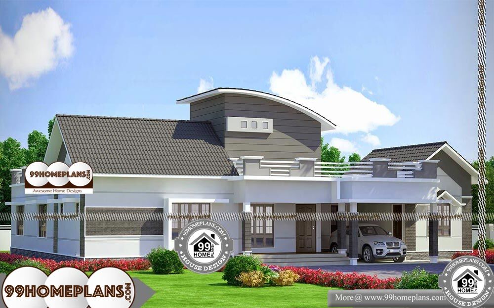One Level Luxury House Plans - Single Story 3700 sqft-Home