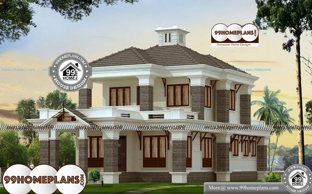  Online  Indian  House  Plan  Design with Double Floor 4 BHK 