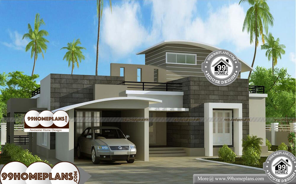 Single Story House Plans With Garage - Single Story 1280 sqft-Home