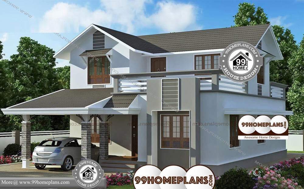 South Facing House Plans Indian Style - 2 Story 1983 sqft-Home