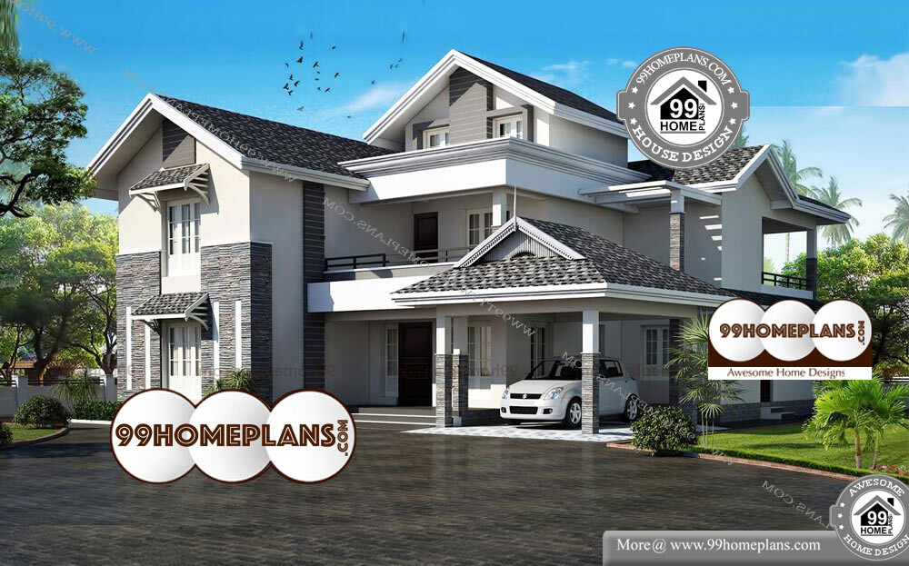 South Indian House Models - 2 Story 3610 sqft-Home