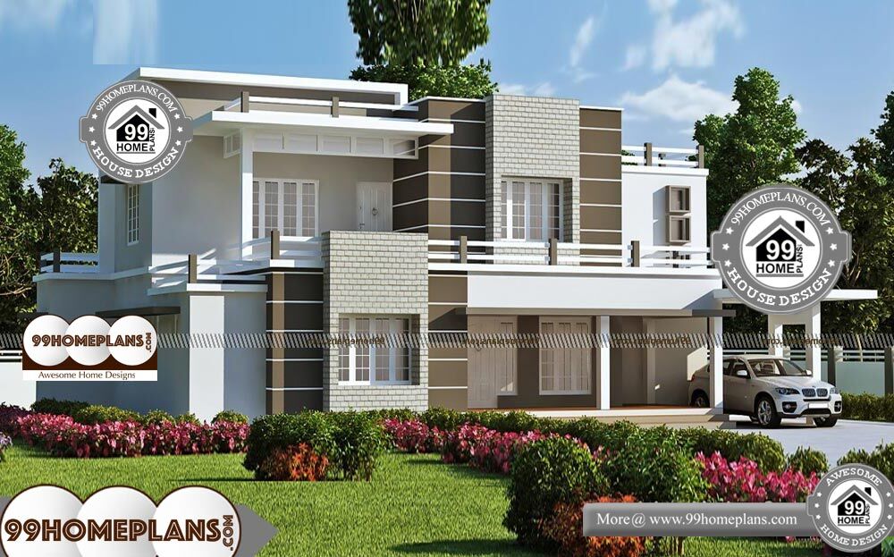 Two Storey House Design With Floor Plan With Elevation