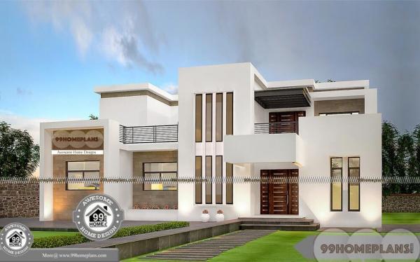 Mountain Contemporary Home Plans Two Floor 4 Bhk House Collections