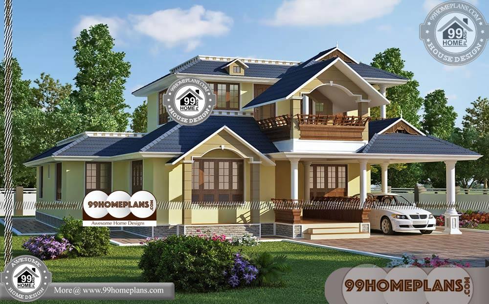 New Style Homes in Kerala | 90+ Double Story Small House Plans Online