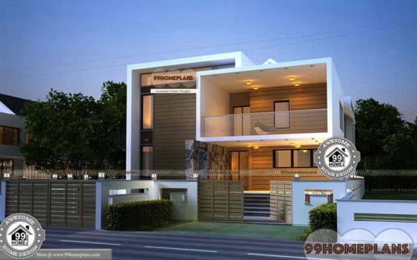 Small Urban  House  Plans  Double Floor New Style Modern  Home  