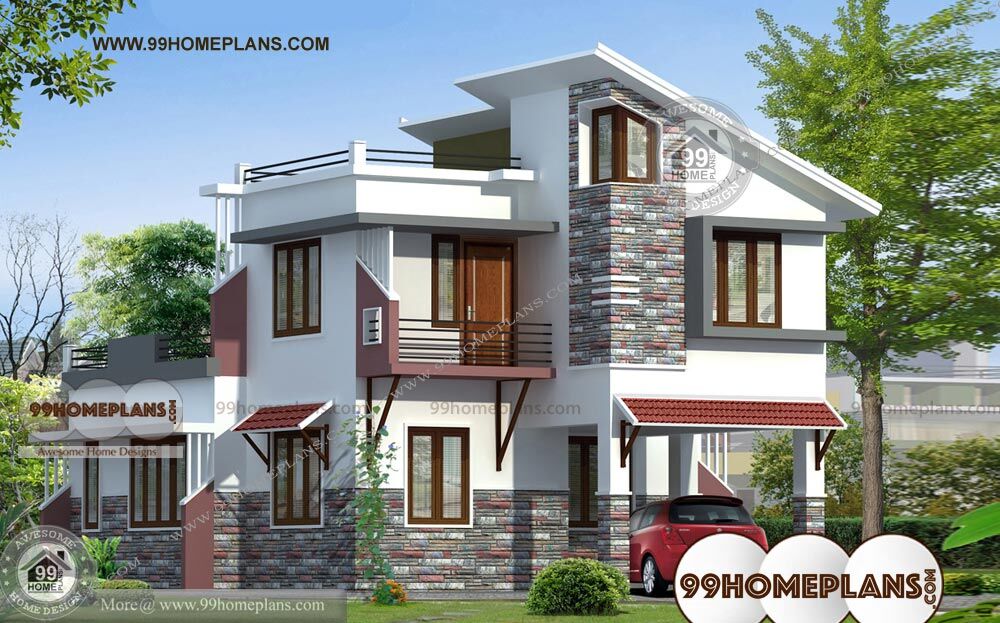  South  Indian  House  Front  Elevation  Designs and Plans Of 2 