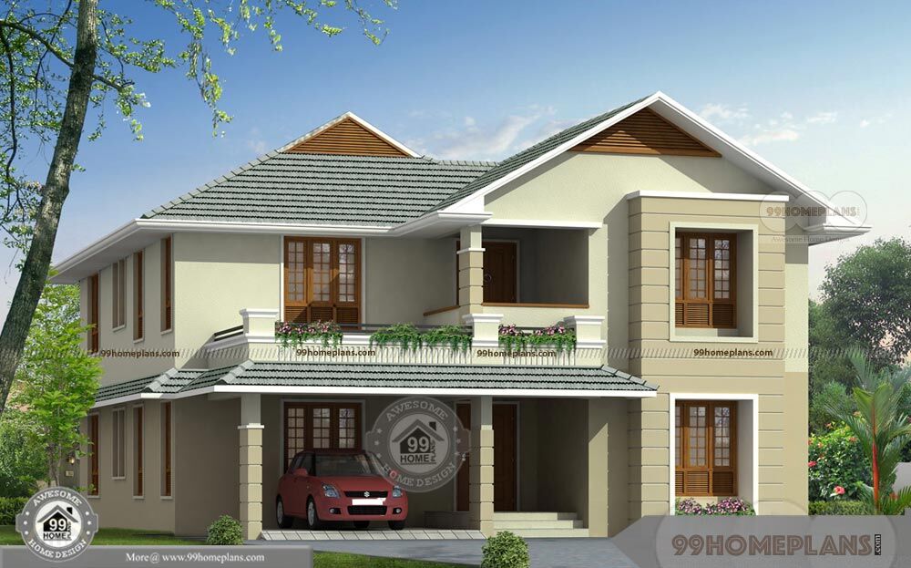  Unique  Bungalow  House  Plans  with Two Story Kerala Style 