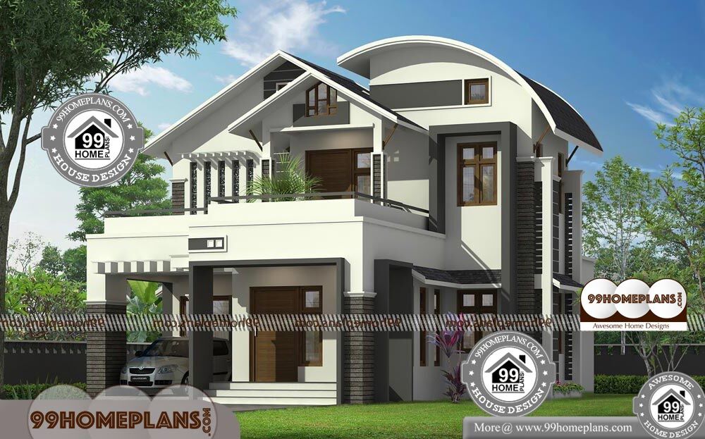 2 Storey Modern House Designs And Floor Plans - 2 Story 1855 sqft-Home