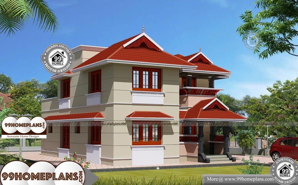 2 Story Traditional House Plans - 2 Story 1700 sqft-Home 