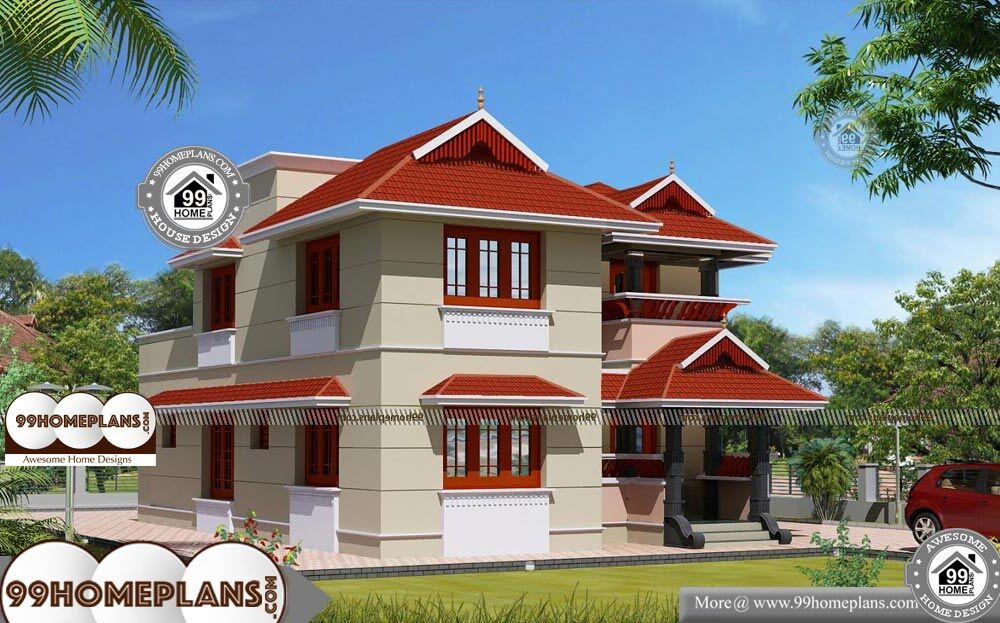 2 Story Traditional House Plans - 2 Story 1700 sqft-Home