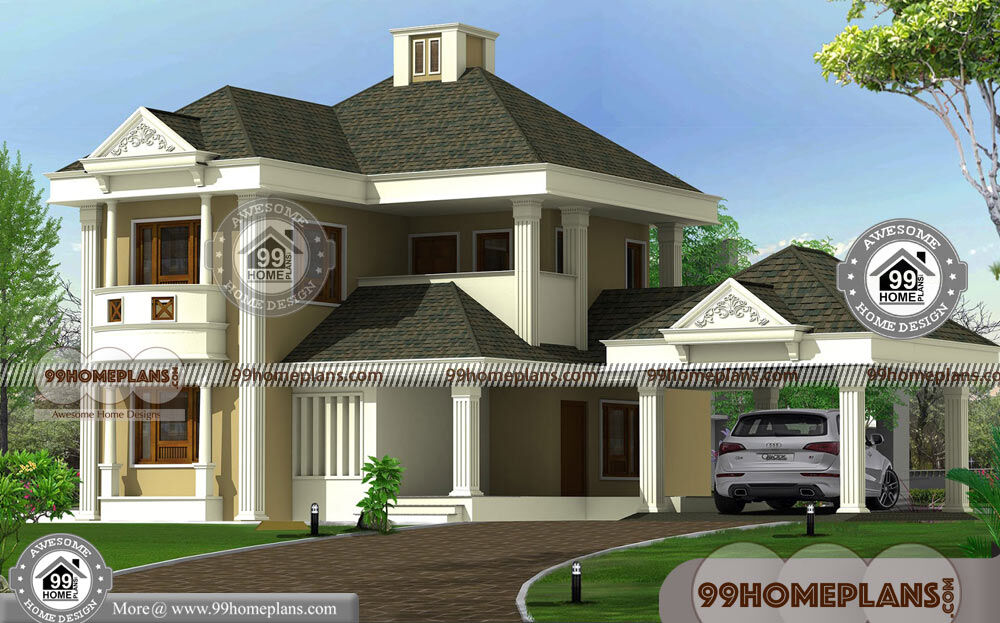  2  Floor  Modern  House  Design  with Bungalow Style 